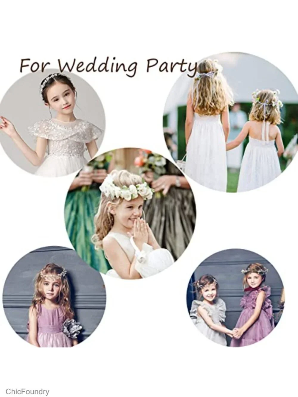 Bridal Pearl Flower Headpiece Headband for Women Girls Wedding Hair Accessory
